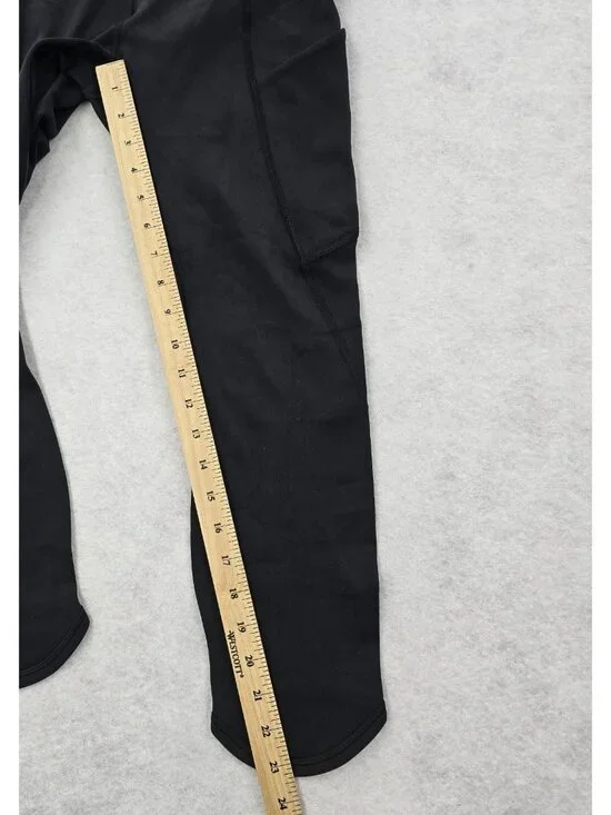 Athleta Ankle Cropped Leggings Size Small Black Activewear Athleisure 54023 - Picture 7 of 9